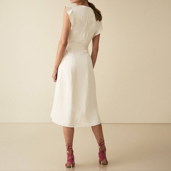 NWT REISS | Linen Midi Dress - Picture 10 of 13